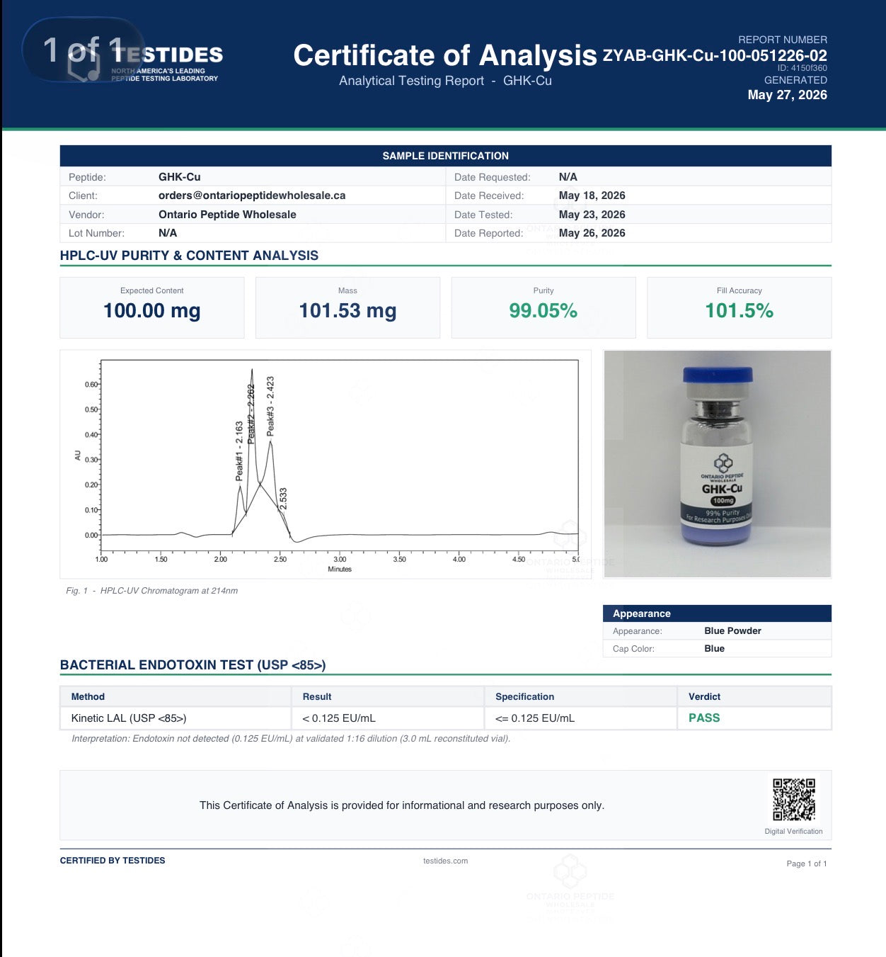 GHK-Cu — 100 mg
